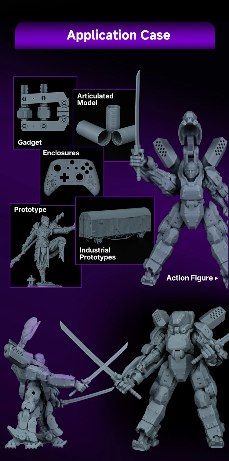 Resione Tough74 V2 3D Printer Tough Resin Wear-resistant Photopolymer Resin Designed For Durable Action Figures
