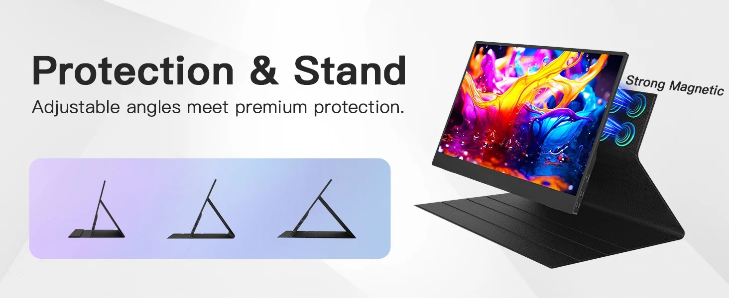 UPERFECT 15.6Inch LCD Monitor Portable Ultrathin 1080P IPS FHD USB Type C Dispaly For Laptop Phone XBOX Switch PS5 Gaming Screen