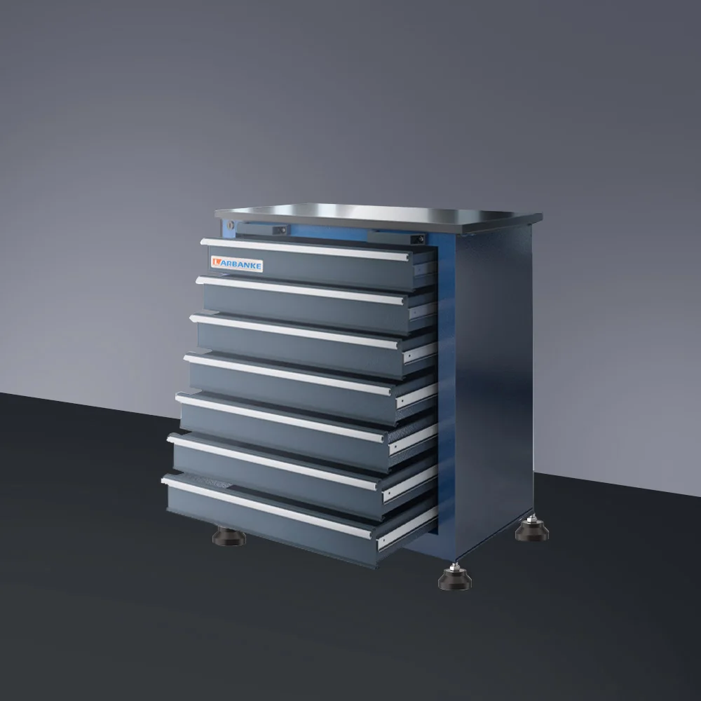 7-Drawer Tool Chest Toolbox, With Four Padded Feet, Can Be Combined Storage System with Tool Chest
