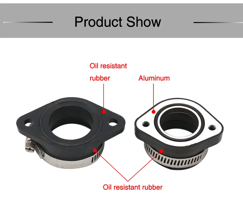 Alconstar-Motorcycle Pit Dirt Bike Carburetor Adapter Intake Mainfold Pipe For MIKUNI VM24 PWK 21 24 26 28 30 32 34mm PE28