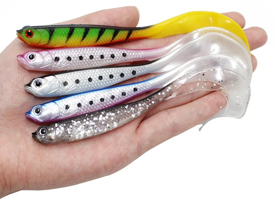 Silicone Soft Lures Piece Artificial Tackle Bait 12cm 6g Goods For Fishing Sea Fishing Pva Swimbait Wobblers