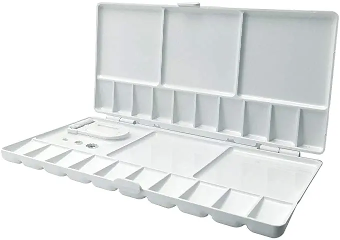 25Grid Folding Watercolor Palette Watercolor Paint Tray Box Atercolor Renovate Cover Pigment Box Painting Tool Artistic Supplies