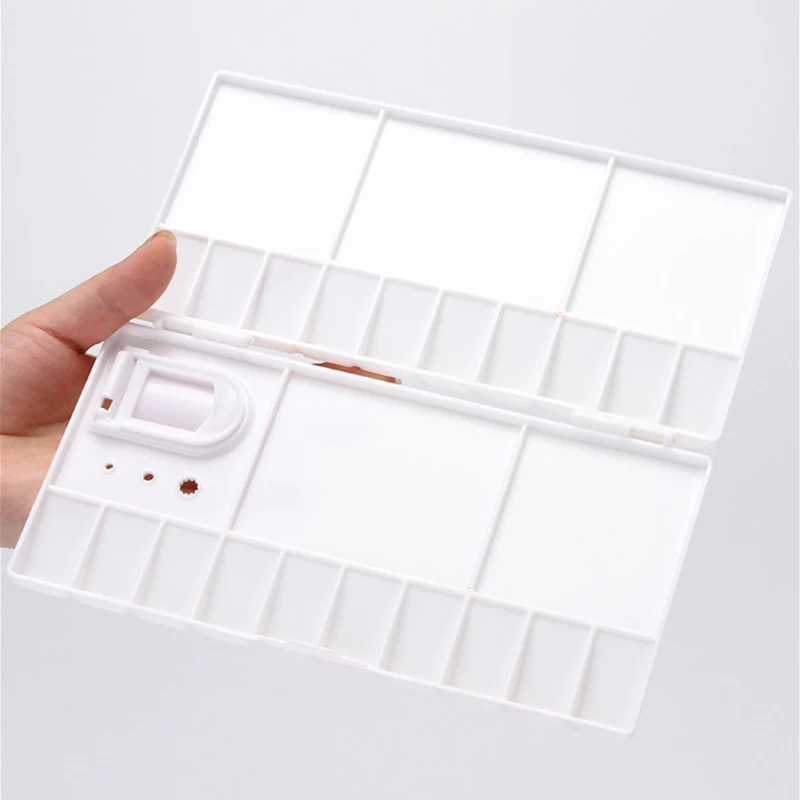 25Grid Folding Watercolor Palette Watercolor Paint Tray Box Atercolor Renovate Cover Pigment Box Painting Tool Artistic Supplies