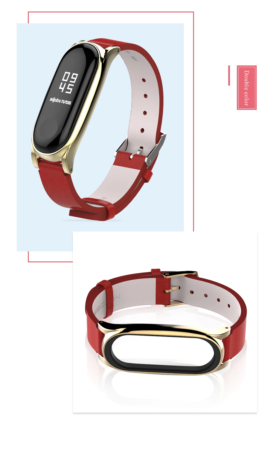 Band Strap for Xiaomi Mi Band 10 11 9 8 7 6 5 Leather Wristband For Miband 6 Global Version Bracelet for Mi Band 8 9 10 Correa