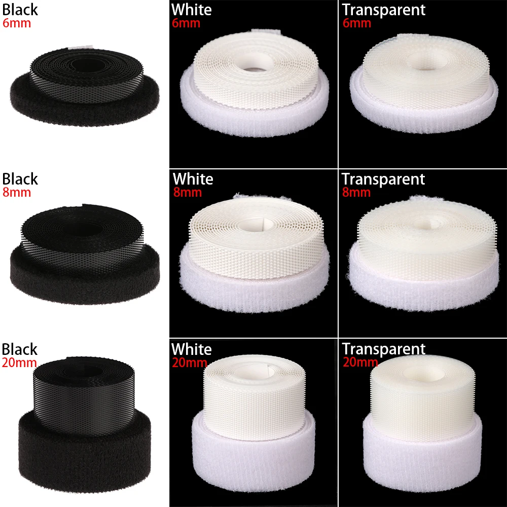 6/8/20mm Fastener Tape Magic Sticker for Doll Sewing Clothes Sewing Magic Tape Sticker Paste Strap DIY Doll Clothing Accessories