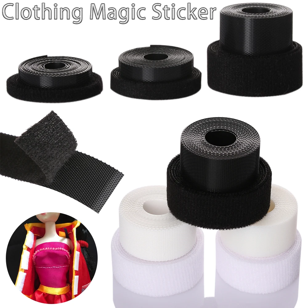 6/8/20mm Fastener Tape Magic Sticker for Doll Sewing Clothes Sewing Magic Tape Sticker Paste Strap DIY Doll Clothing Accessories