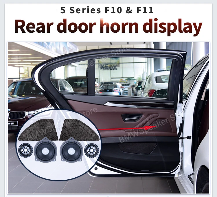Car Front Door Speakers For BMW 5 Series F10 F11 Tweeter High Quality Accessories Head Treble Horn Loudspeakers Speakers Cover
