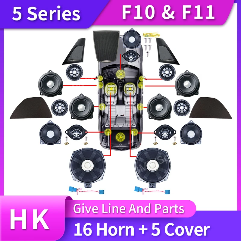 Car Front Door Speakers For BMW 5 Series F10 F11 Tweeter High Quality Accessories Head Treble Horn Loudspeakers Speakers Cover