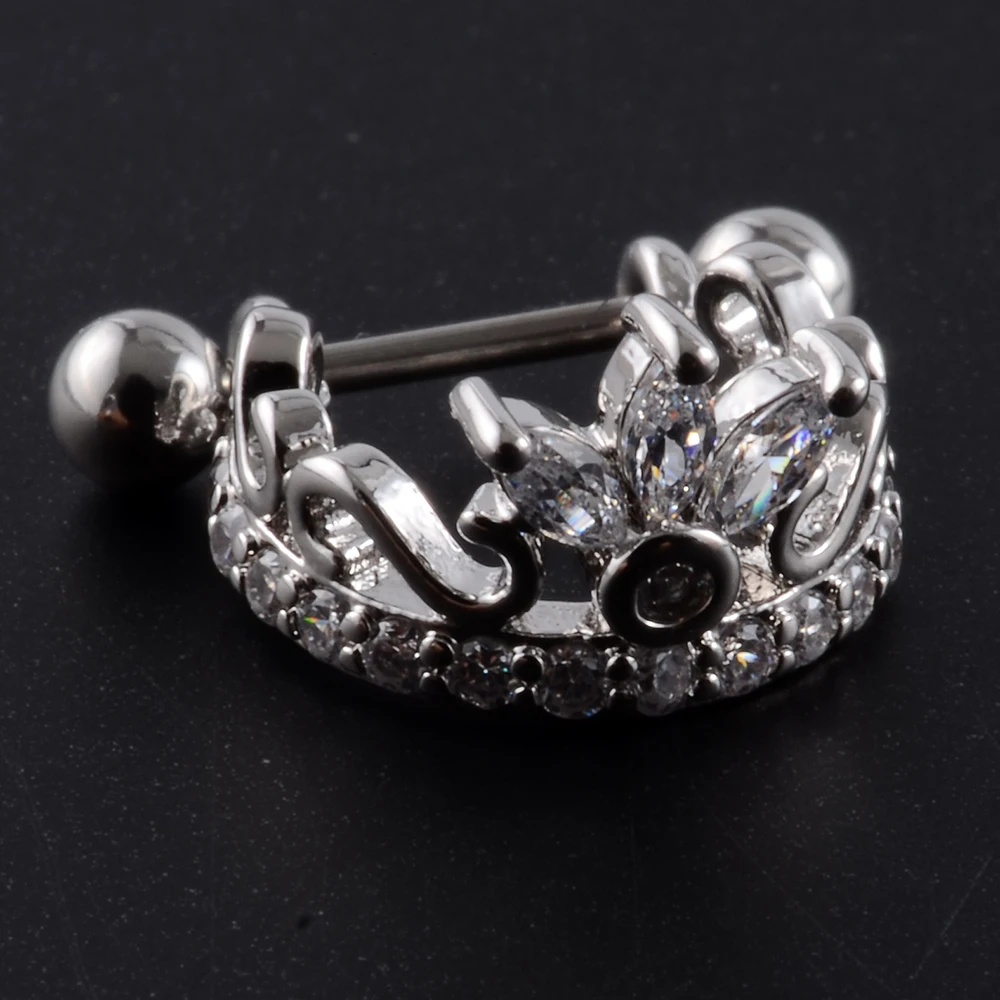 1pc Ear Tragus Cartilage Ring Stainless Steel Barbell With Cz Hoop Cartilage Cuff piercing Helix Daith Rook Lobe Earrings