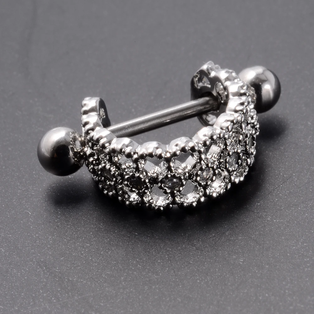 1pc Ear Tragus Cartilage Ring Stainless Steel Barbell With Cz Hoop Cartilage Cuff piercing Helix Daith Rook Lobe Earrings