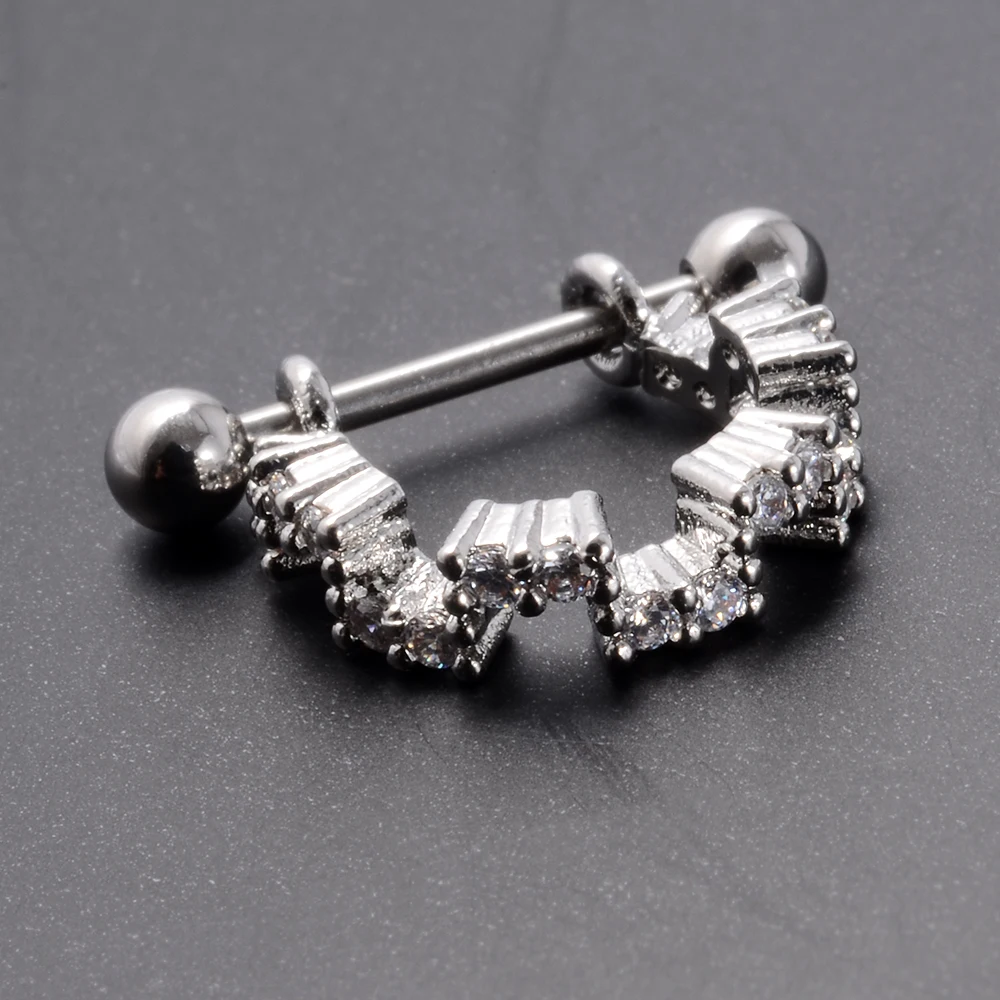 1pc Ear Tragus Cartilage Ring Stainless Steel Barbell With Cz Hoop Cartilage Cuff piercing Helix Daith Rook Lobe Earrings