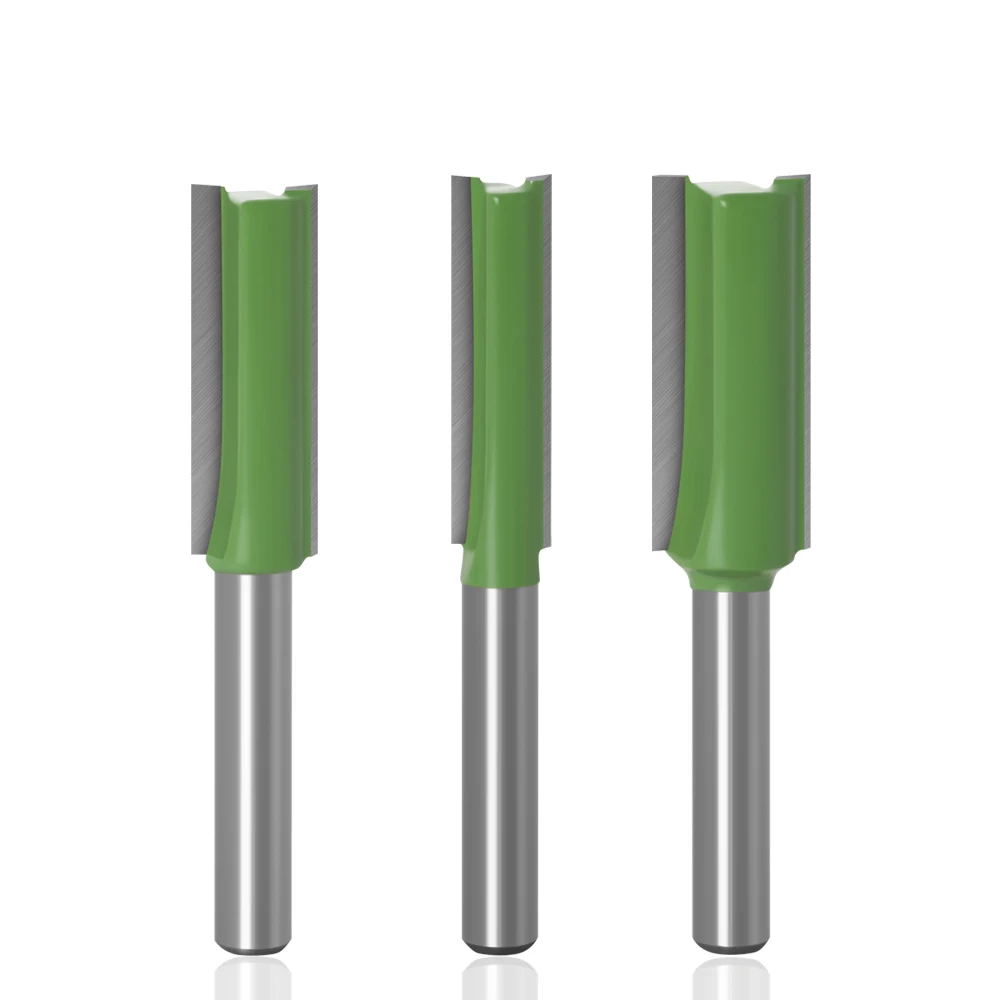 1-7pcs 6mm 1/4 inch Shank Single Double Flute Straight Bit Milling Cutter for Wood Tungsten Carbide Router Bit Woodwork Tool