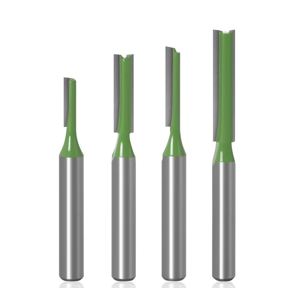 1-7pcs 6mm 1/4 inch Shank Single Double Flute Straight Bit Milling Cutter for Wood Tungsten Carbide Router Bit Woodwork Tool