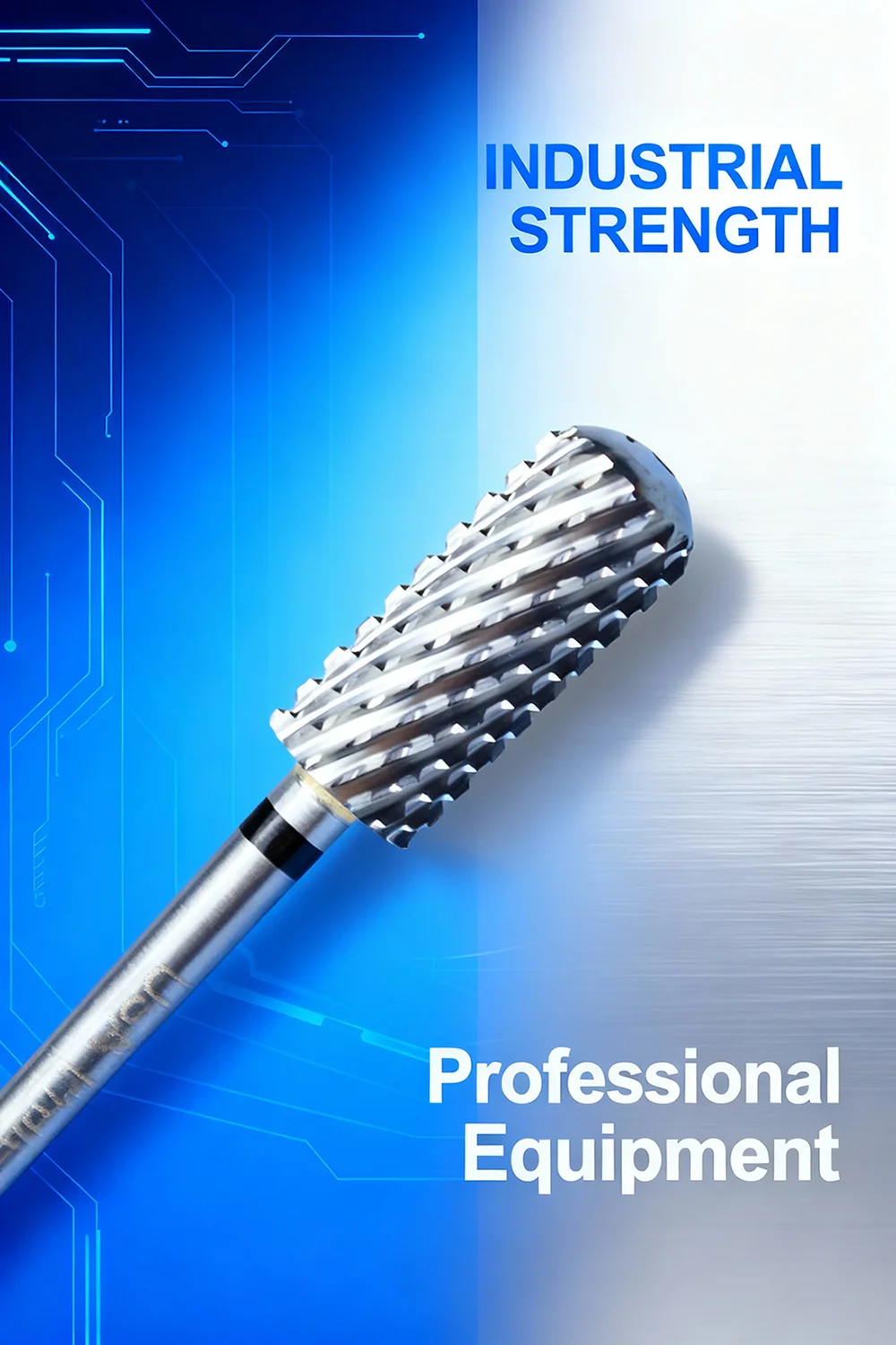 RolinStar 5.35 Small Round Top Barrel Original Steel Carbide Manicure Nail Drill Bit File Accessories