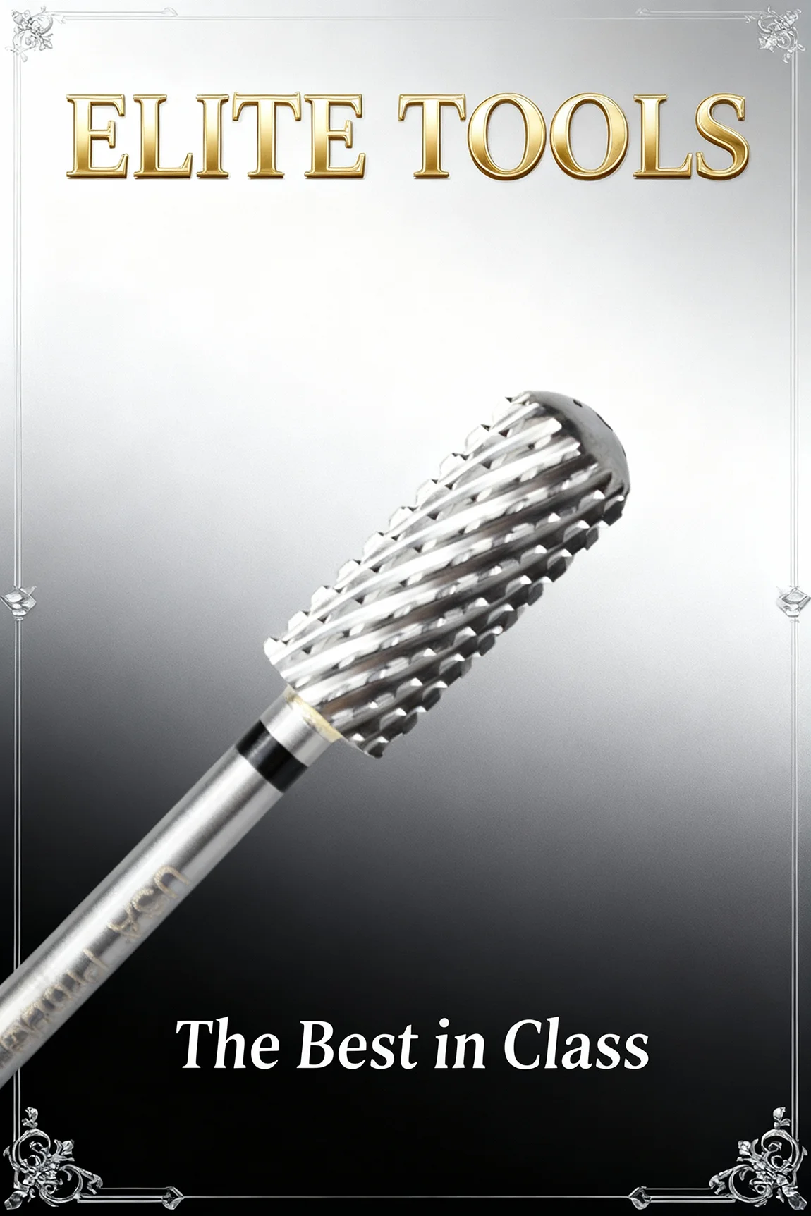 RolinStar 5.35 Small Round Top Barrel Original Steel Carbide Manicure Nail Drill Bit File Accessories