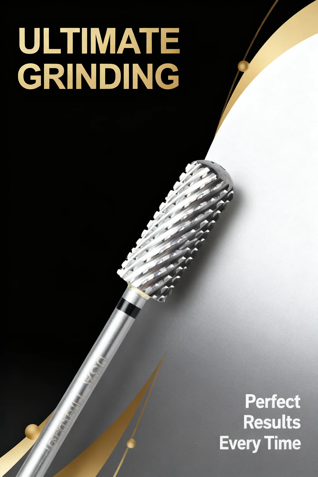 RolinStar 5.35 Small Round Top Barrel Original Steel Carbide Manicure Nail Drill Bit File Accessories