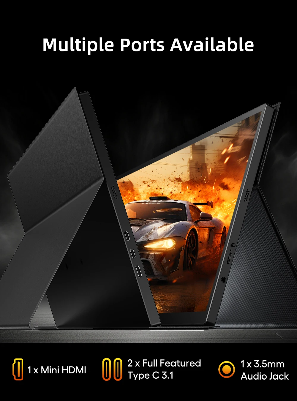 UPERFECT 18.5" TouchScreen Portable Monitor 120Hz FreeSync Gaming Display Extender USB C HDMI for PC Laptop Huawei Mobile Phone