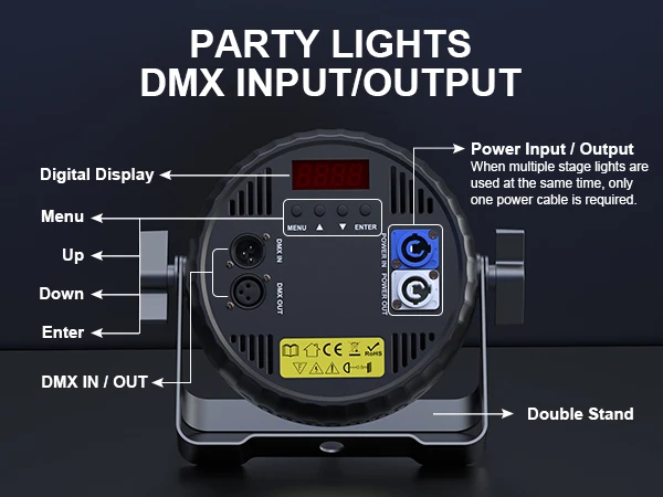 U'King 2PCS 180W RGBW Par Light DMX512 Stage Light 4/8CH 14x15W RGBW LED Par Light Colorful Effect Lighting for DJ Disco Party