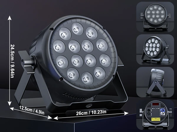 U'King 2PCS 180W RGBW Par Light DMX512 Stage Light 4/8CH 14x15W RGBW LED Par Light Colorful Effect Lighting for DJ Disco Party