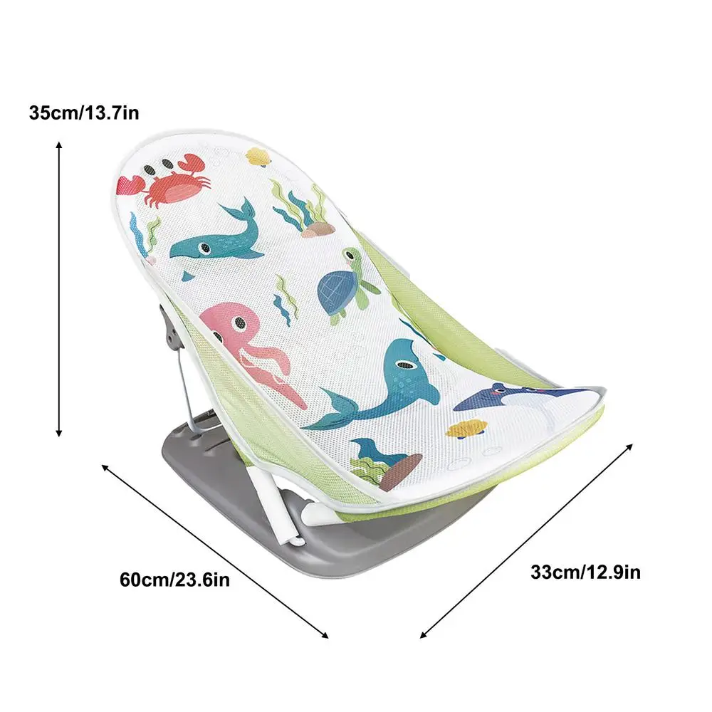 Foldable Toddler Bather Bathtub Foldable Toddler Bath Bather Seat Toddler Folding Shower Rack for Bathtub Counter Sink Bathroom