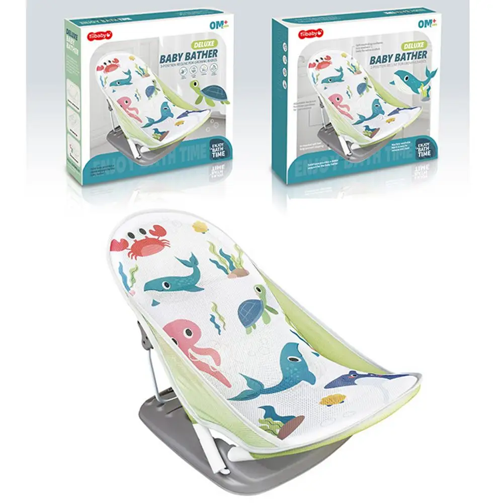 Foldable Toddler Bather Bathtub Foldable Toddler Bath Bather Seat Toddler Folding Shower Rack for Bathtub Counter Sink Bathroom
