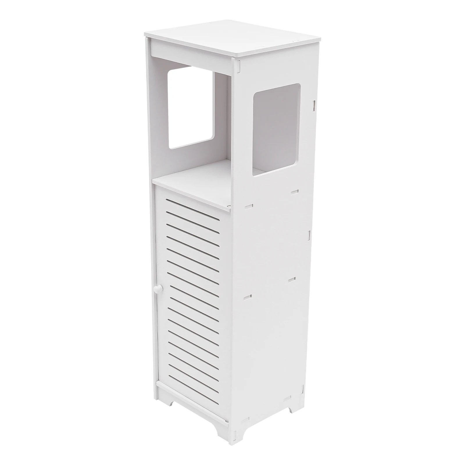Bathroom Floor Cabinet Free Standing Slim Bathroom Cabinet With Paper Towel Drawer & Cupboard Storage Organizer Home Furniture