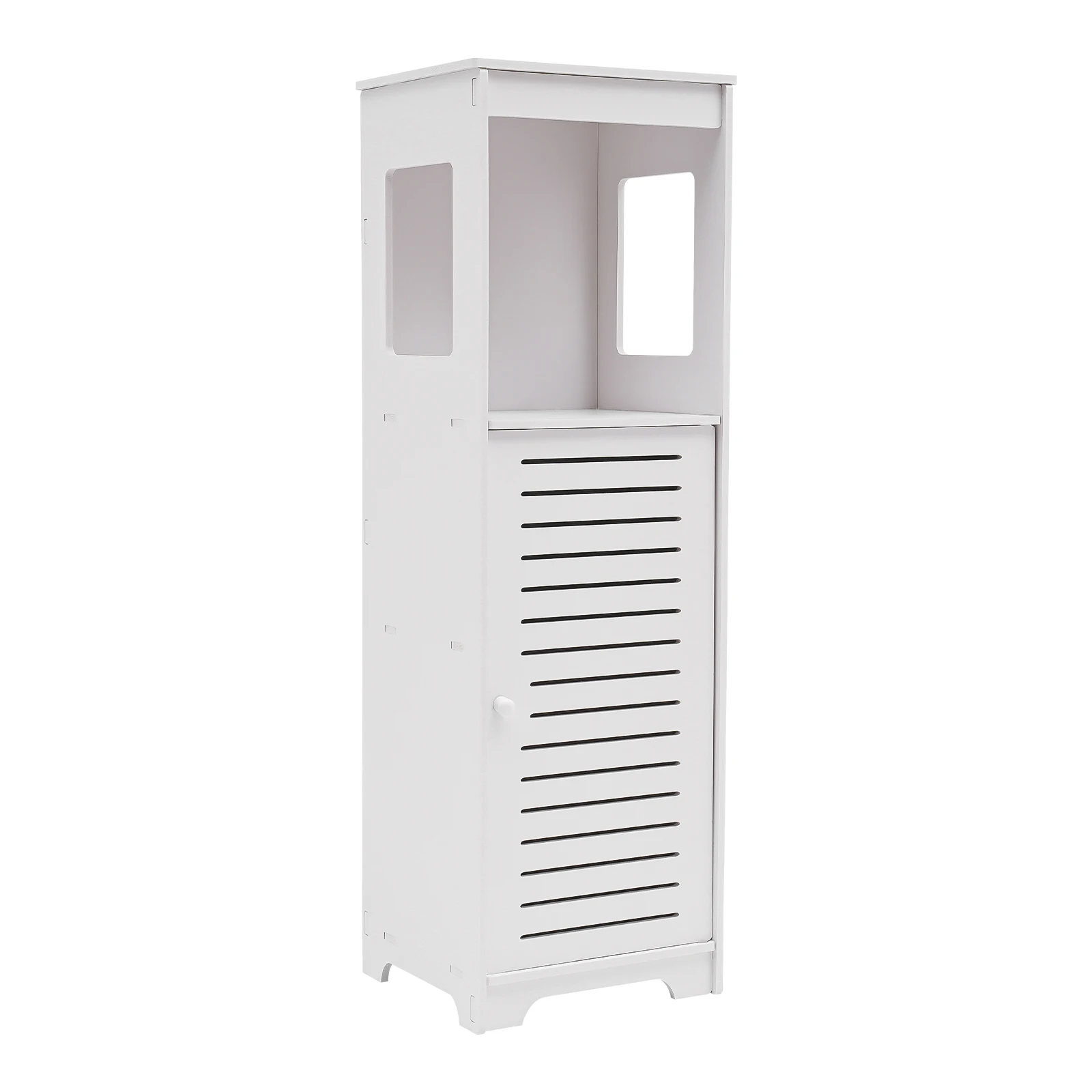 Bathroom Floor Cabinet Free Standing Slim Bathroom Cabinet With Paper Towel Drawer & Cupboard Storage Organizer Home Furniture