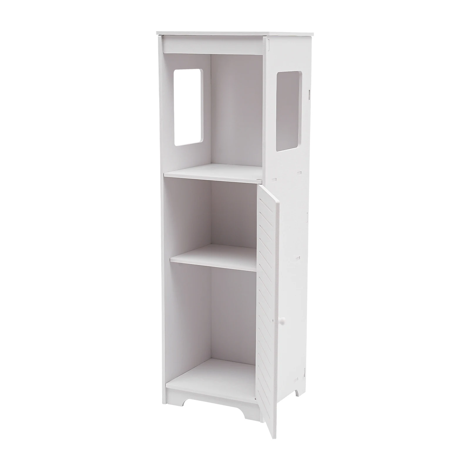 Bathroom Floor Cabinet Free Standing Slim Bathroom Cabinet With Paper Towel Drawer & Cupboard Storage Organizer Home Furniture