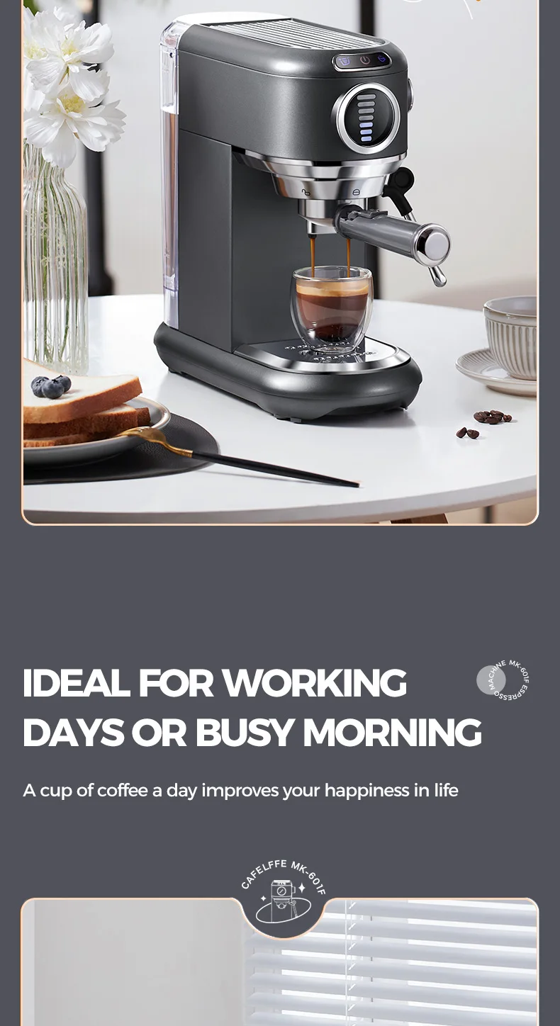 Cafelffe 4-in-1 Coffee Maker Hot/Cold Dolce Gusto&Nespresso Capsule ESE Pod Ground Cappuccino Espresso Machine Cafetera 19 Bar