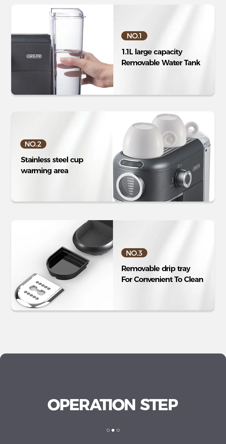Cafelffe 4-in-1 Coffee Maker Hot/Cold Dolce Gusto&Nespresso Capsule ESE Pod Ground Cappuccino Espresso Machine Cafetera 19 Bar
