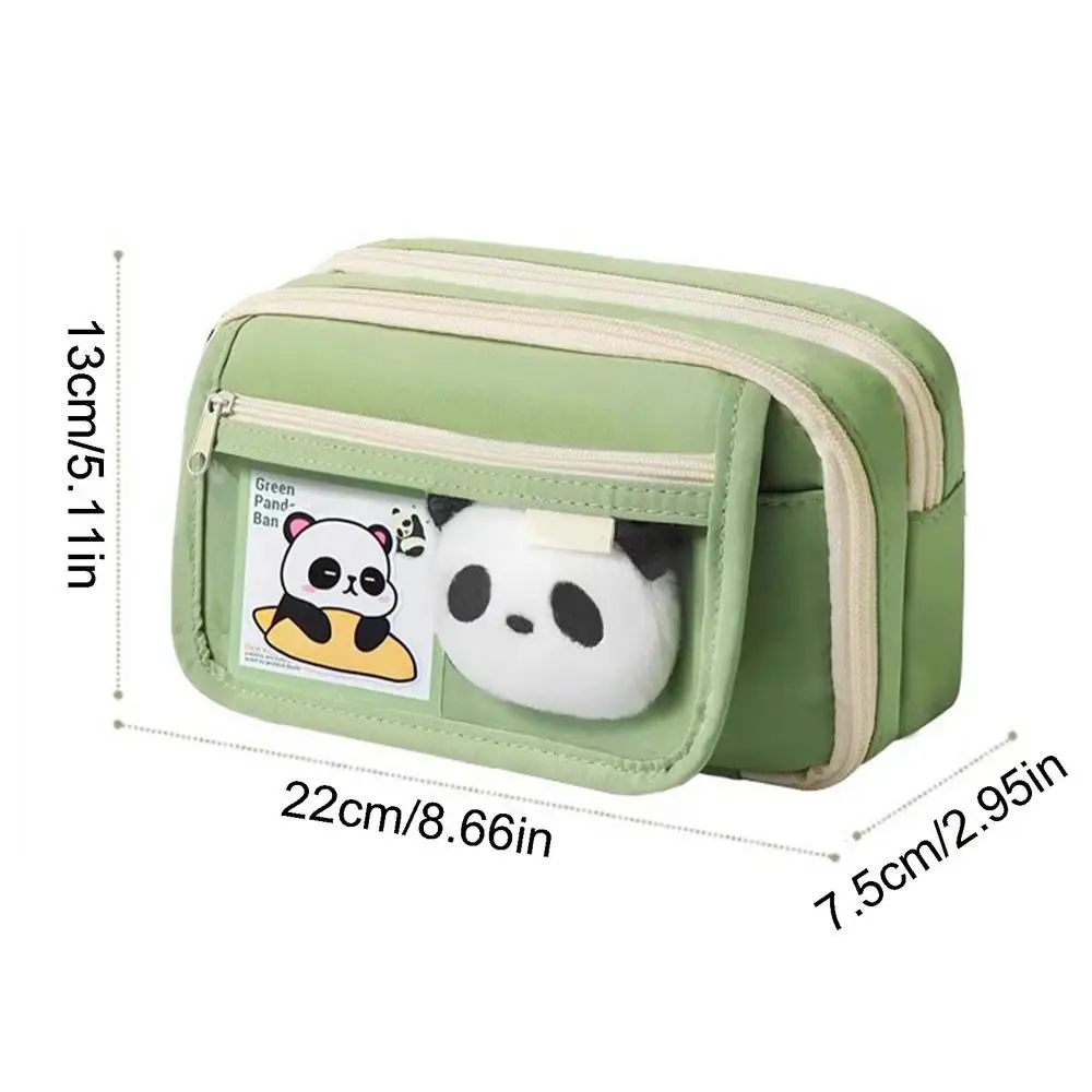 Pencil Case Cute Panda Pencil Case Large Capacity Animal Pencil Case Panda Stationery Case Pencil Pouch With Zipper for Pens