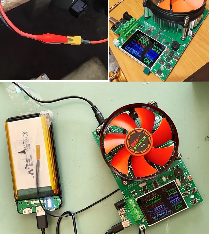 DL24/P Color 2.4' DC USB Tester Electronic Load Lithium Battery Capacity Monitor Discharge Charge Power Meter Supply Checker APP