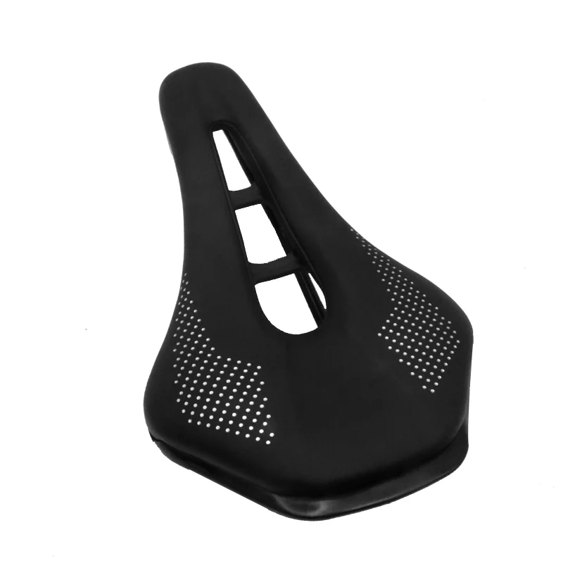 Bike Saddle Silicone Cushion Cycling Seat PU Leather Surface Silica Filled Gel TimeTrial Comfortable Shockproof Bicycle Saddle