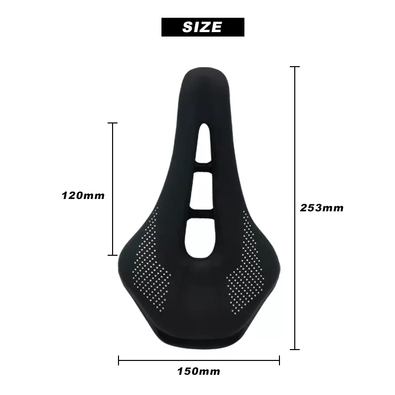 Bike Saddle Silicone Cushion Cycling Seat PU Leather Surface Silica Filled Gel TimeTrial Comfortable Shockproof Bicycle Saddle