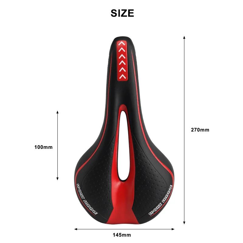 Bike Saddle Silicone Cushion Cycling Seat PU Leather Surface Silica Filled Gel TimeTrial Comfortable Shockproof Bicycle Saddle