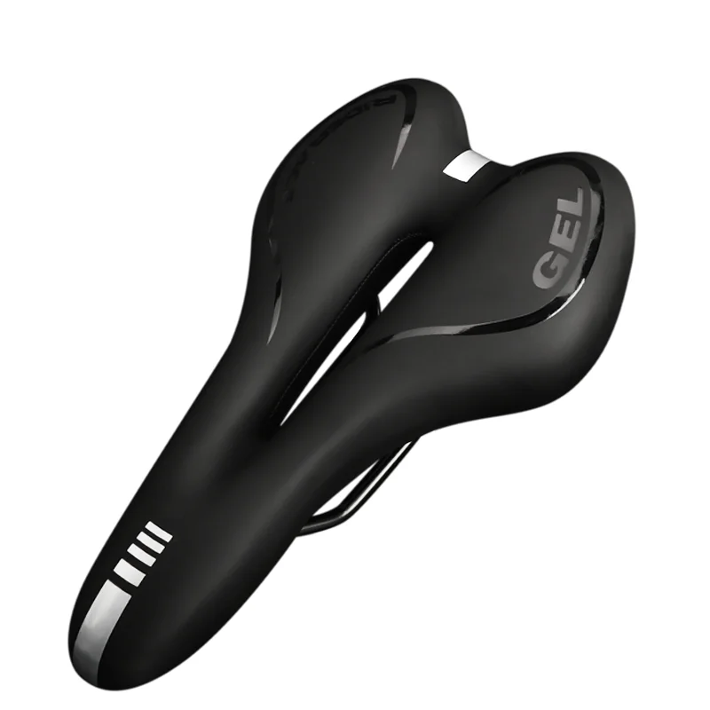 Bike Saddle Silicone Cushion Cycling Seat PU Leather Surface Silica Filled Gel TimeTrial Comfortable Shockproof Bicycle Saddle