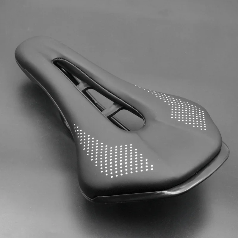 Bike Saddle Silicone Cushion Cycling Seat PU Leather Surface Silica Filled Gel TimeTrial Comfortable Shockproof Bicycle Saddle