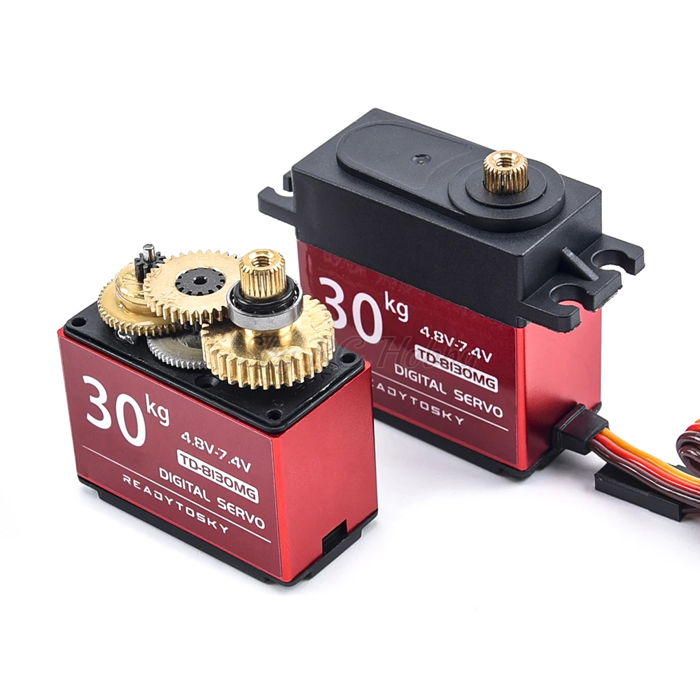 Waterproof 20KG 25KG 30kg 35kg 40KG 60KG Servos 180 270 360 Degree Large Torque Digital Servo Metal Gears 25T Arm For RC Car