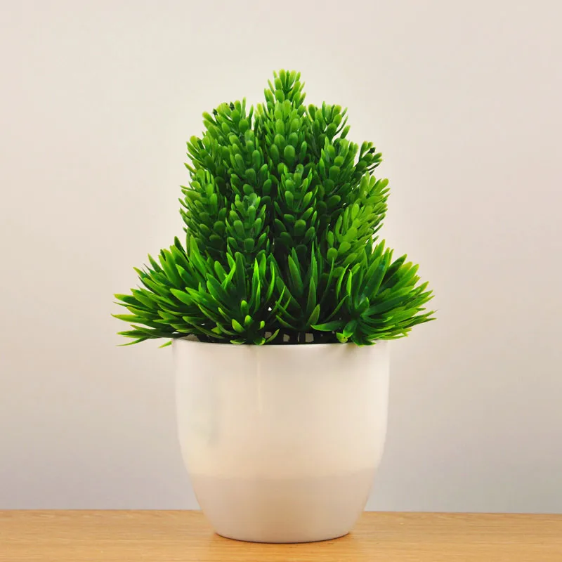 Artificial Plants Potted Bonsai Green Small Tree Plants Fake Flowers Potted Ornaments for Home Garden Decor Party Hotel Decor