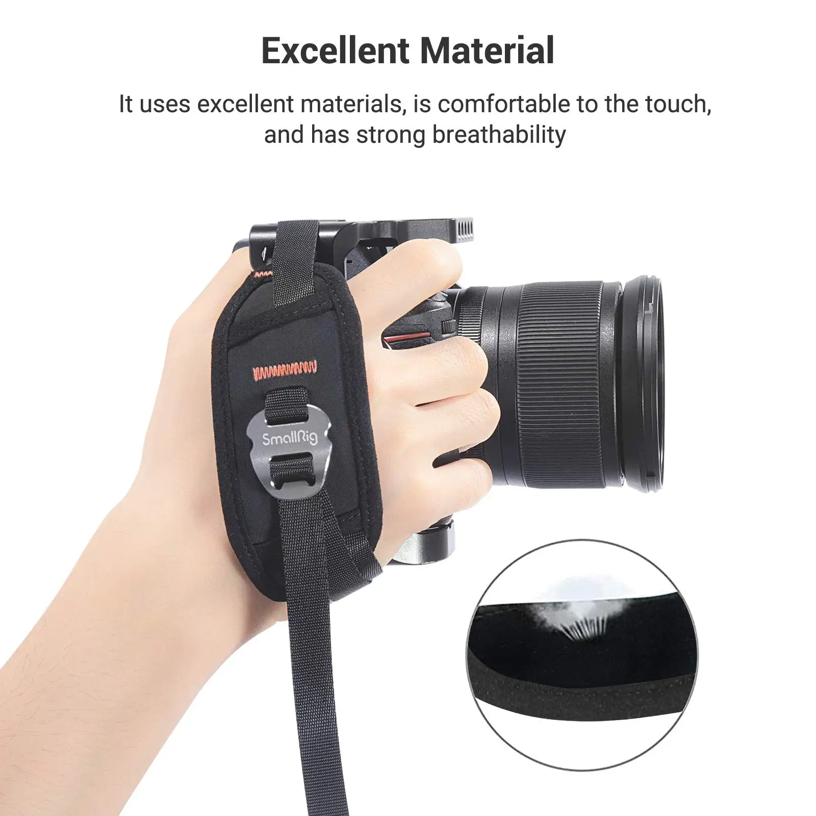 SmallRig Universal Hand Strap For DSLR Camera Cage Side Handgrip With Strap Slot Case Adjustable Secure Grip Support Rig -2456