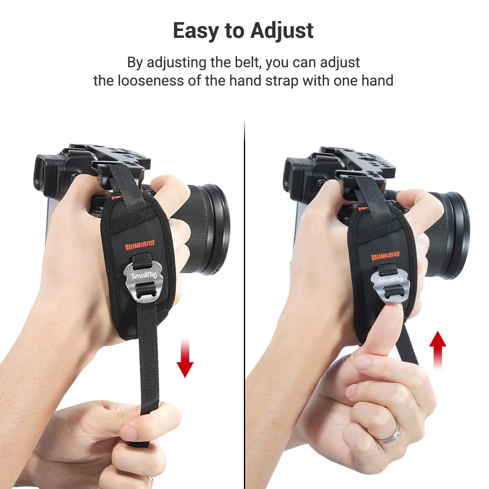 SmallRig Universal Hand Strap For DSLR Camera Cage Side Handgrip With Strap Slot Case Adjustable Secure Grip Support Rig -2456