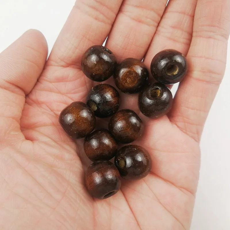10~500pcs Brown Natural Wooden Beads 5/6/8/10/12MM Eco-Friendly wood Round Loose beads for Jewelry makeing bracelet DIY