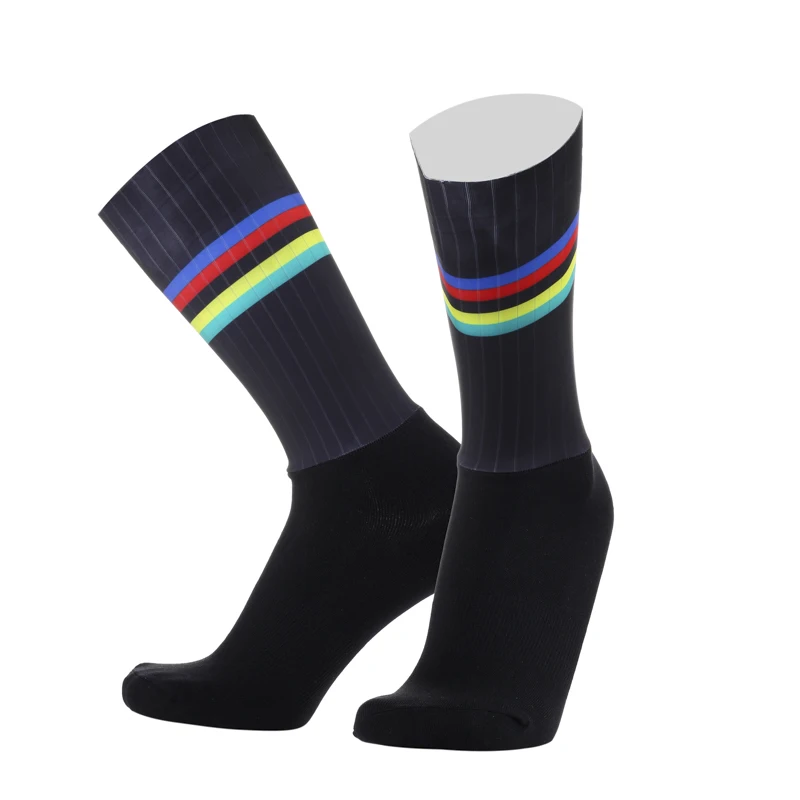 New Pro Team Aero Socks Anti Slip Silicone Cycling Socks Men Bicycle Sport Running Bike Socks Calcetines Ciclismo