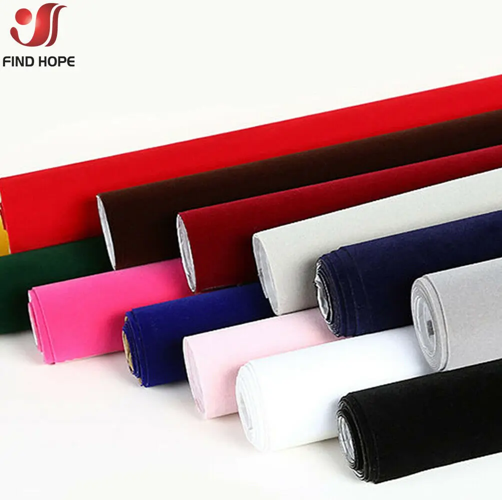 20 X 15 cm / 20 X 145 cm / 40 X 145 cm Self-adhesive Velvet Flock Liner Jewelry Contact Paper Craft Fabric Sticker Multi Color