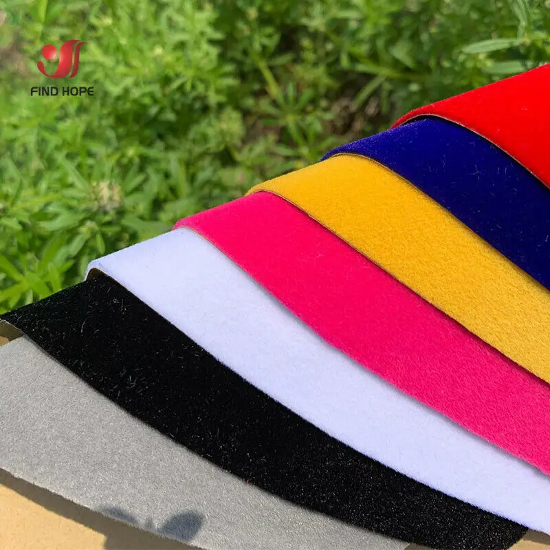 20 X 15 cm / 20 X 145 cm / 40 X 145 cm Self-adhesive Velvet Flock Liner Jewelry Contact Paper Craft Fabric Sticker Multi Color