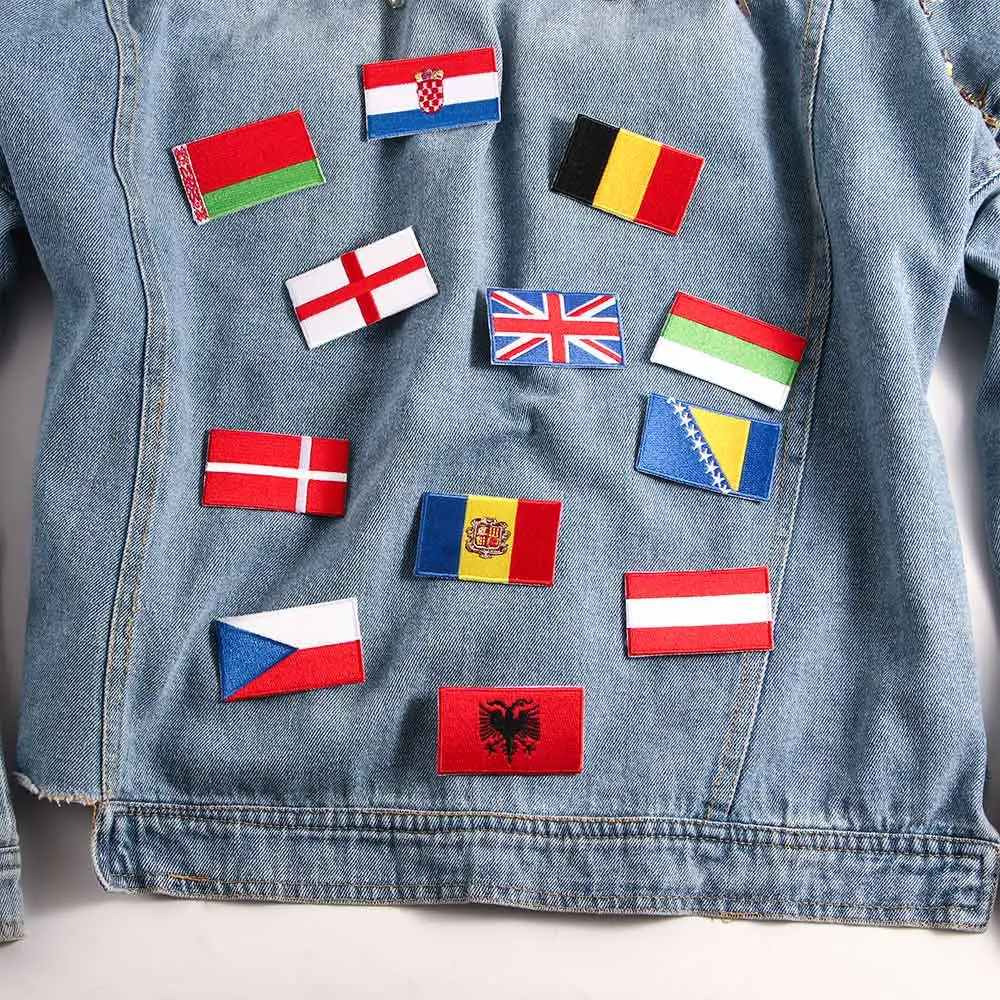 Embroidered Thread American Flag Embroidered Patch Patriotic USA Tactics Patch Punk Style Patch Men Women Kids Decor