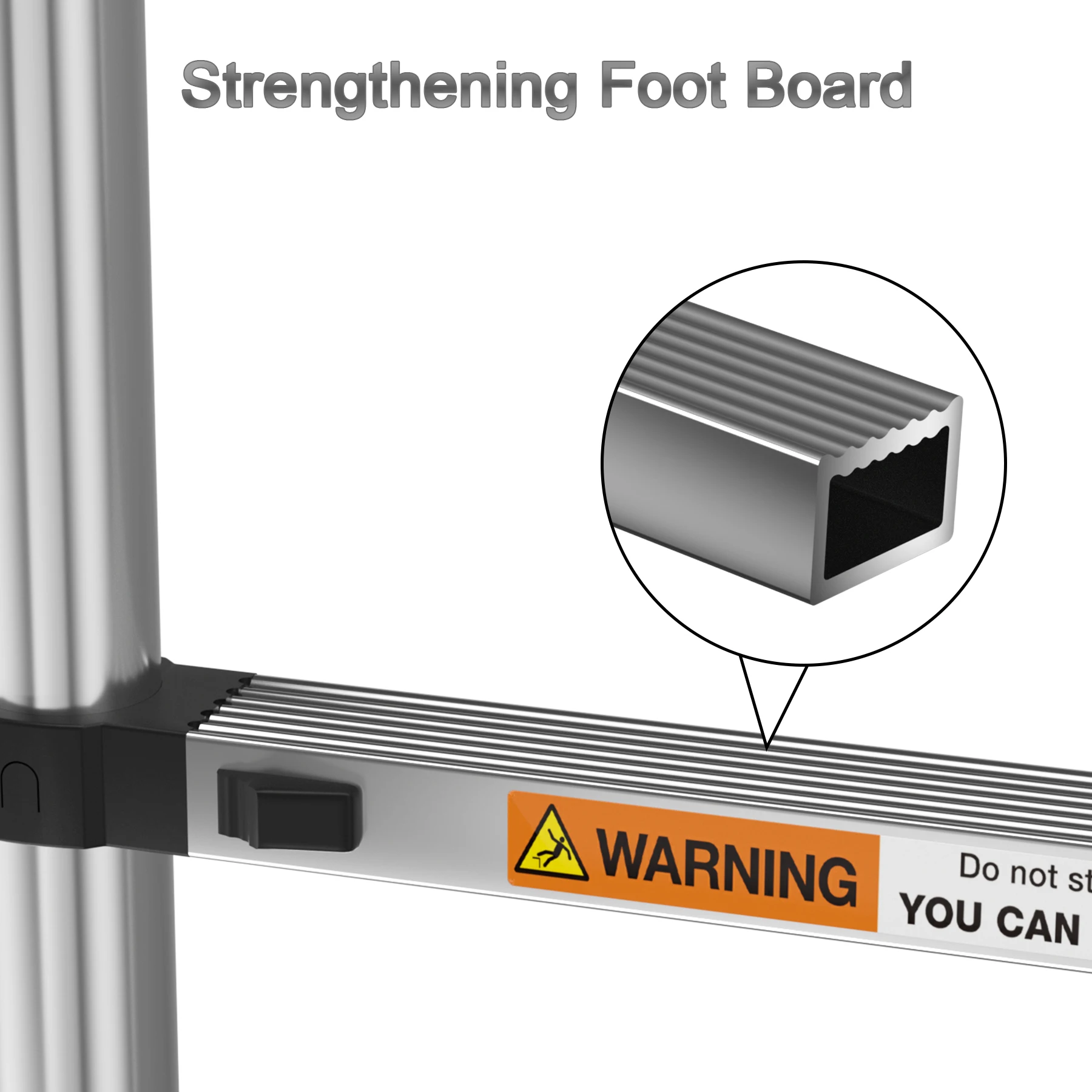 2.6m Telescopic Ladder Stainless Steel Convenient Extendable Folding Ladder,Easy To Carry, Suitable For Pulling Walls, Changing