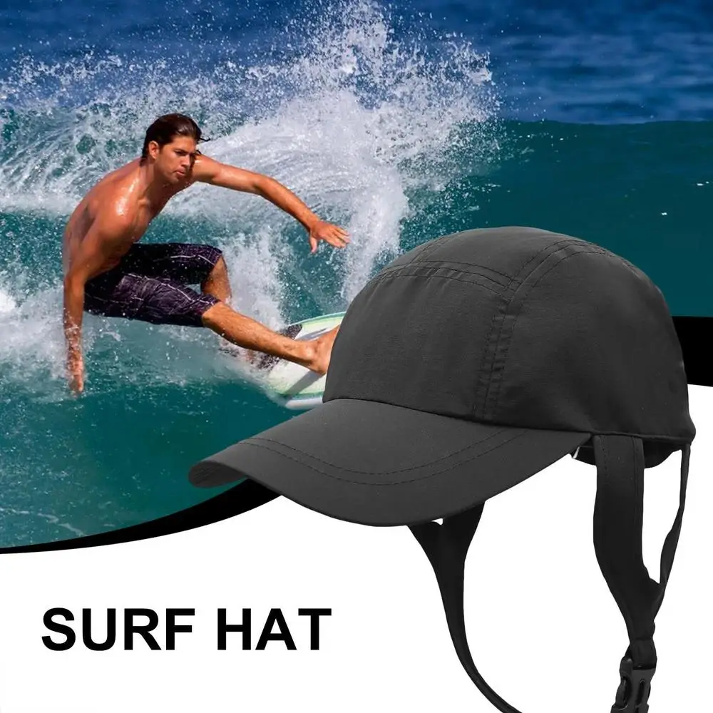 Beach Surf Caps Breathable Sun Hat Summer Outdoor Fishing Caps Chin Adjustable Bucket Hat Water Sport Caps Riding Hiking Sun Hat