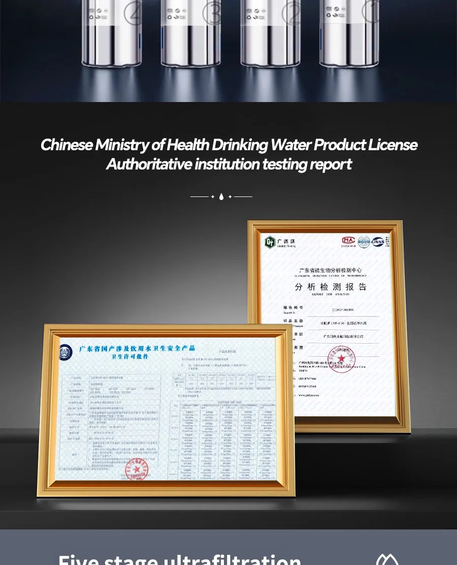 Upgrad Household Intelligent 5-Stage Ultrafiltration Water Purification System with Scale Inhibition Carbon Kitchen Water Filt