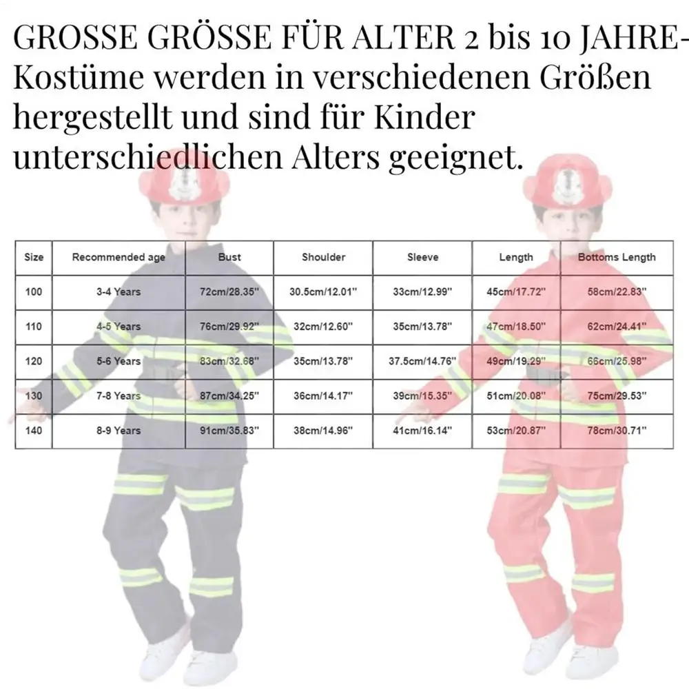 Kids Firefighter Halloween Cosplay Uniform Toys Children Firemen Role Work Clothing Suit Boy Girl Performance Party Costumes